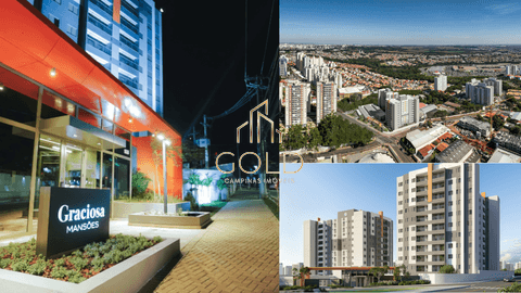 Apartamento à venda em Campinas, bairro Mansões Santo Antônio, com 2 quartos, 66.34 m² a.u. e vaga coberta